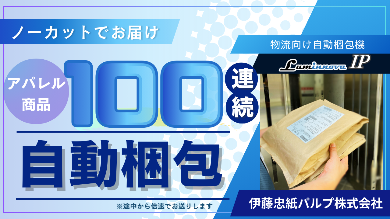 間欠式横型ピロー梱包機 100連続サムネイル-1